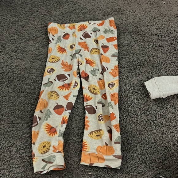 Kids Fall Pajama Set - Cream and Brown - Picture 11 of 16